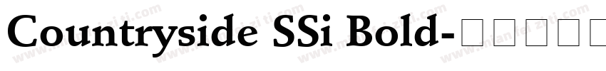 Countryside SSi Bold字体转换